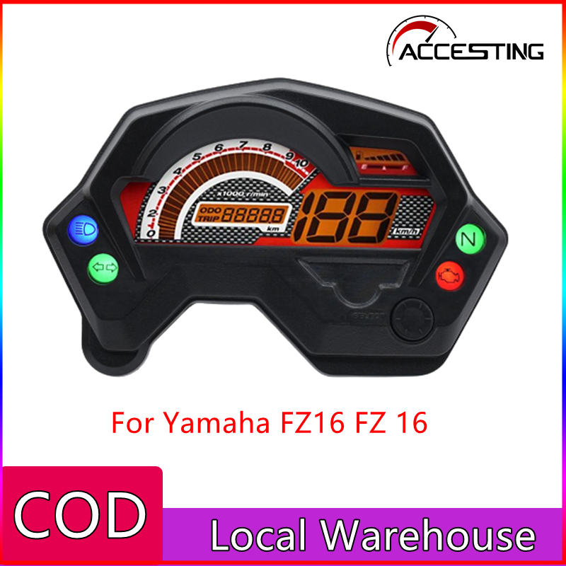 Digital Motorcycle Speedometer LCD Display 10000 RPM Tachometer