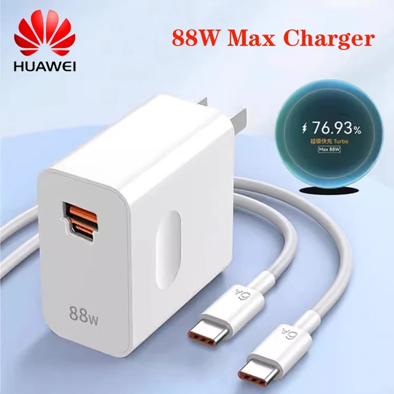 HUAWEI Mate 60 P60 Pro P60 Art 88W Super Fast Charger USB A/C PD US ...