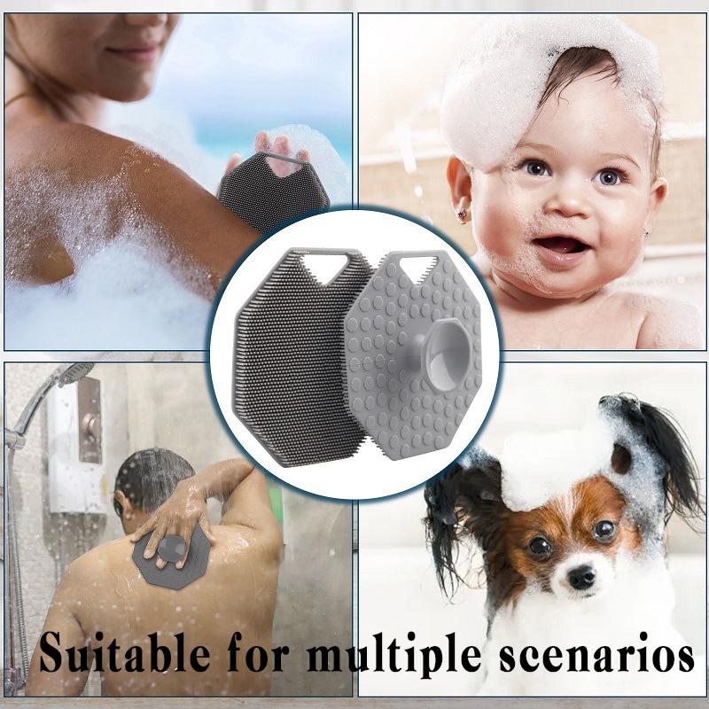 Body Scrubber Exfoliates & Deep Cleans Silicone Shower & Bathroom