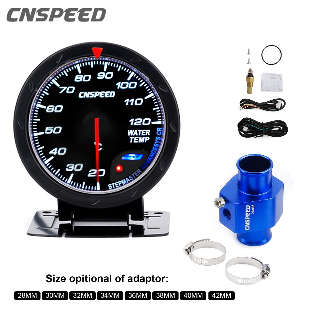 Cnspeed 60mm Car Temperature Gauge 20-120 C Water Temp Car Mete 