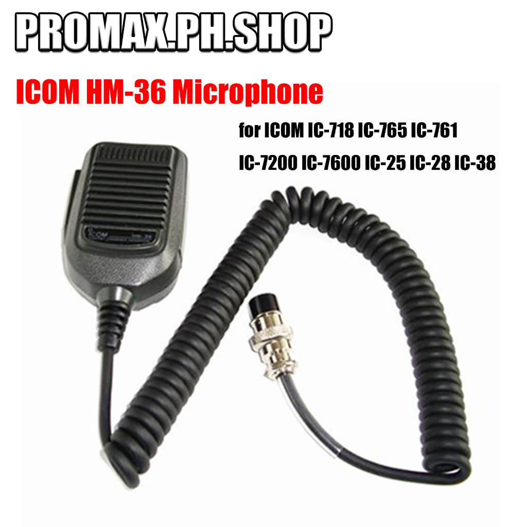 Microphone-haut-parleur HM-36 8 Broches - Compatible Radios ICOM IC-718, 7200, 7600 Et Autres Modèles