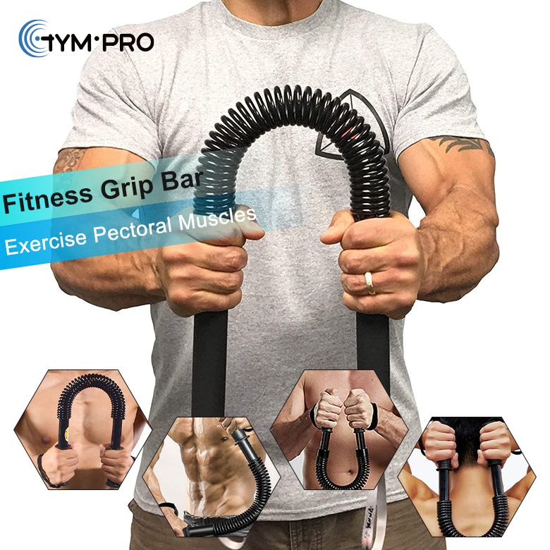 GYMPRO Arm Training Chest Strength Spring Power Twister Bar Arm Workout ...