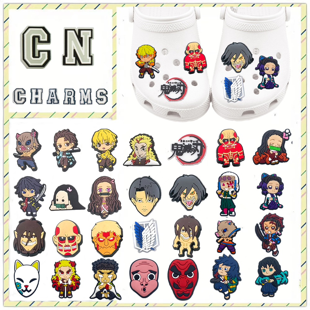 1pcs hot japan anime cartoon PVC Decorative Crocs Charm Shoes ...