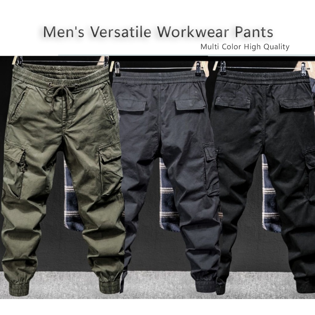 Men's Versatile Workwear Pants, Pure Cotton Loose and Slimming Leggings ...