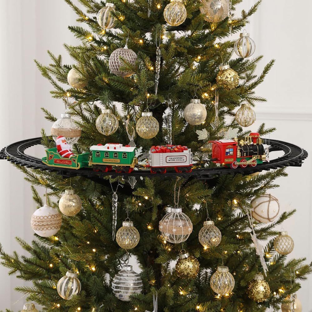 Rail Toys Electric Train, Xmas Tree Decoration, Holiday Train Electric ...