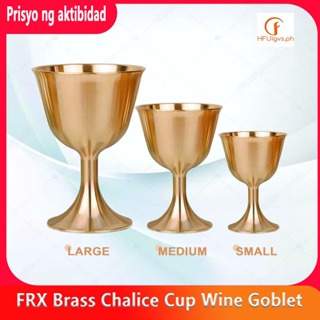 FRX Brass Chalice Cup Wine Goblet Brass Drinking Glasses Beverage Tumbler  Cups Lamp Holder Metal Liquor Tumbler For Party Home