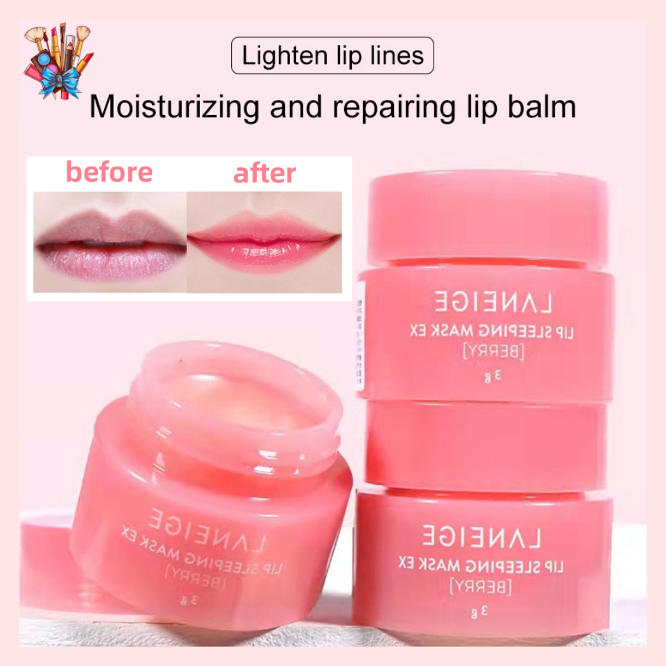 Sleeping LIP Mask Night Sleep Moistened Anti Drying Strawberry Lip Balm