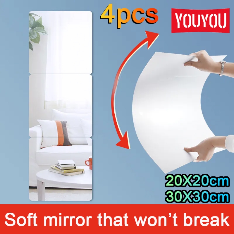 YOUYOU HD mirror wall full body dress mirror square household self ...