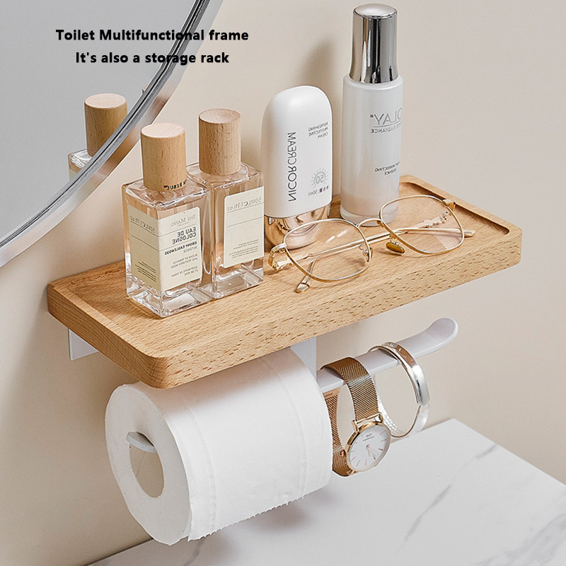 Perforation-free Bathroom Tissue Box Rack Toilet Creative Toilet White ...