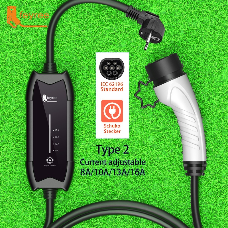 Level 1+2 Portable EV Charger, 16 Amp 120V or 240V, Electric