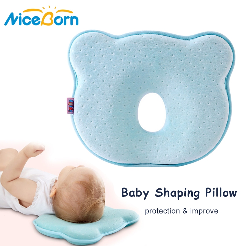 NiceBorn Memory Foam Baby Shaping Pillow Newborns Pillows Head Protector Positioner Infant