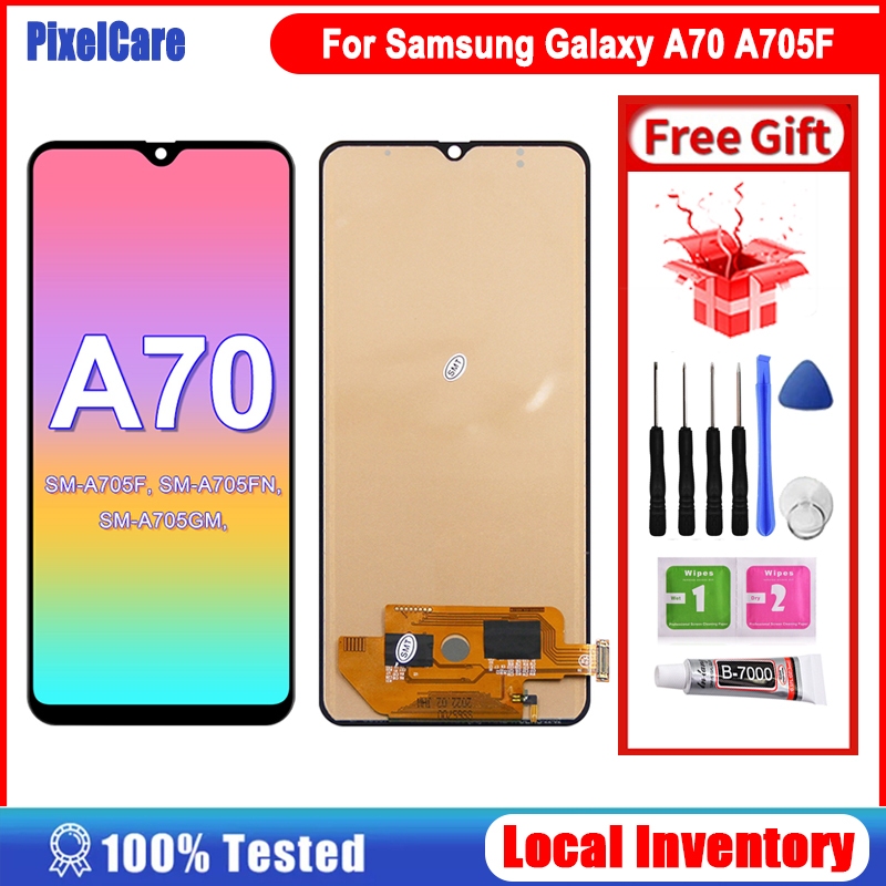 Pixelcare LCD For Samsung Galaxy A70 A705F A705FN A705GM LCD Display Touch  Screen Digitizer Assembly Replacement