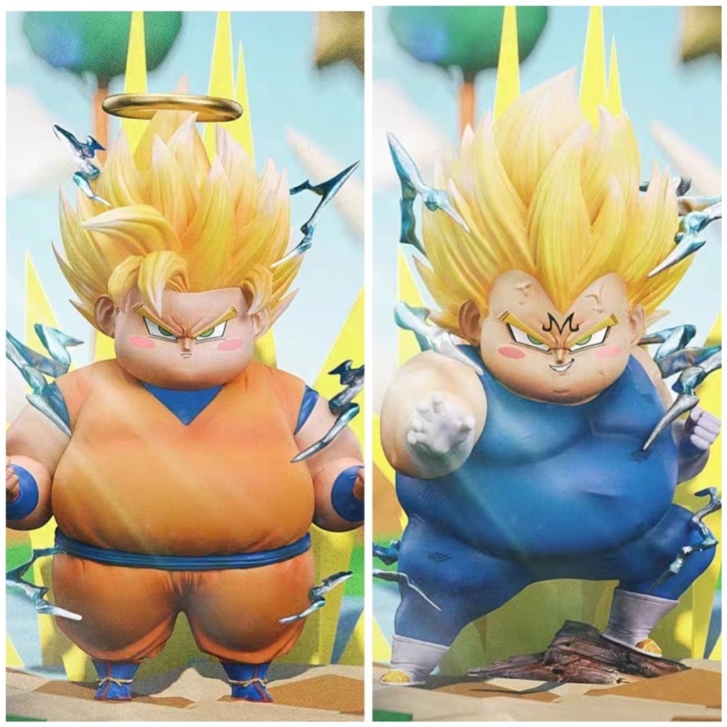 Dragon Ball Fat Series Super Saiyan 2 Son Goku Majin Vegeta GK PVC ...