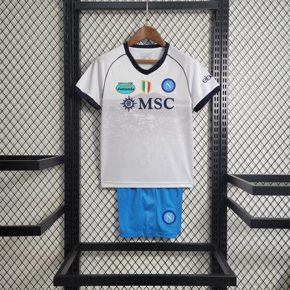 thumbnail image 2 of SSC Napoli Second Away Jersey 2025/2026 – EA7 Fan Version, Customizable, Short Sleeve, White 2 of 5