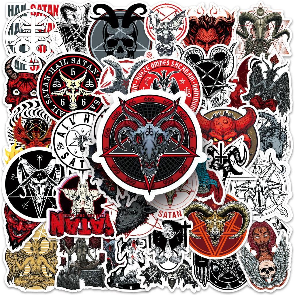 50Piece New Gothic Style Satan Stickers For DIY Phones Laptop Notebook ...