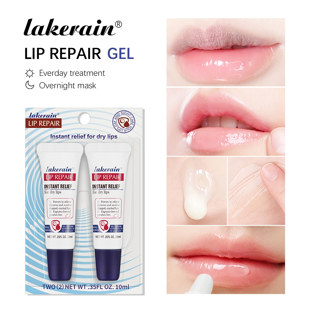 Lakerain 2Pcs/Set Lip Repair Ointment Lip Balm Tubes Lip Gel Soothe and
