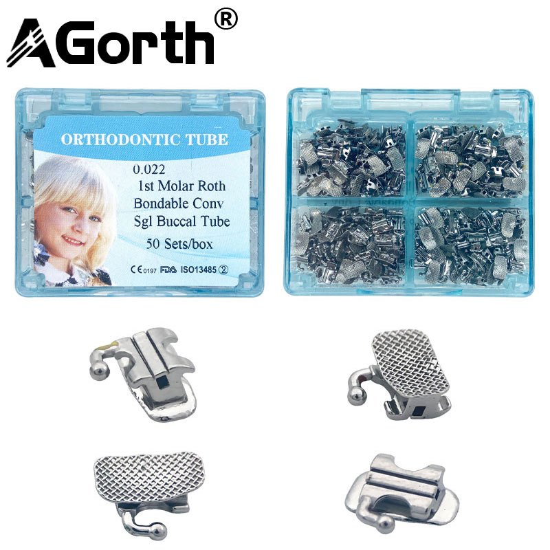 AGorth 50Sets/Box Buccal Tubes Bondable Single Convertible 1st molar ...