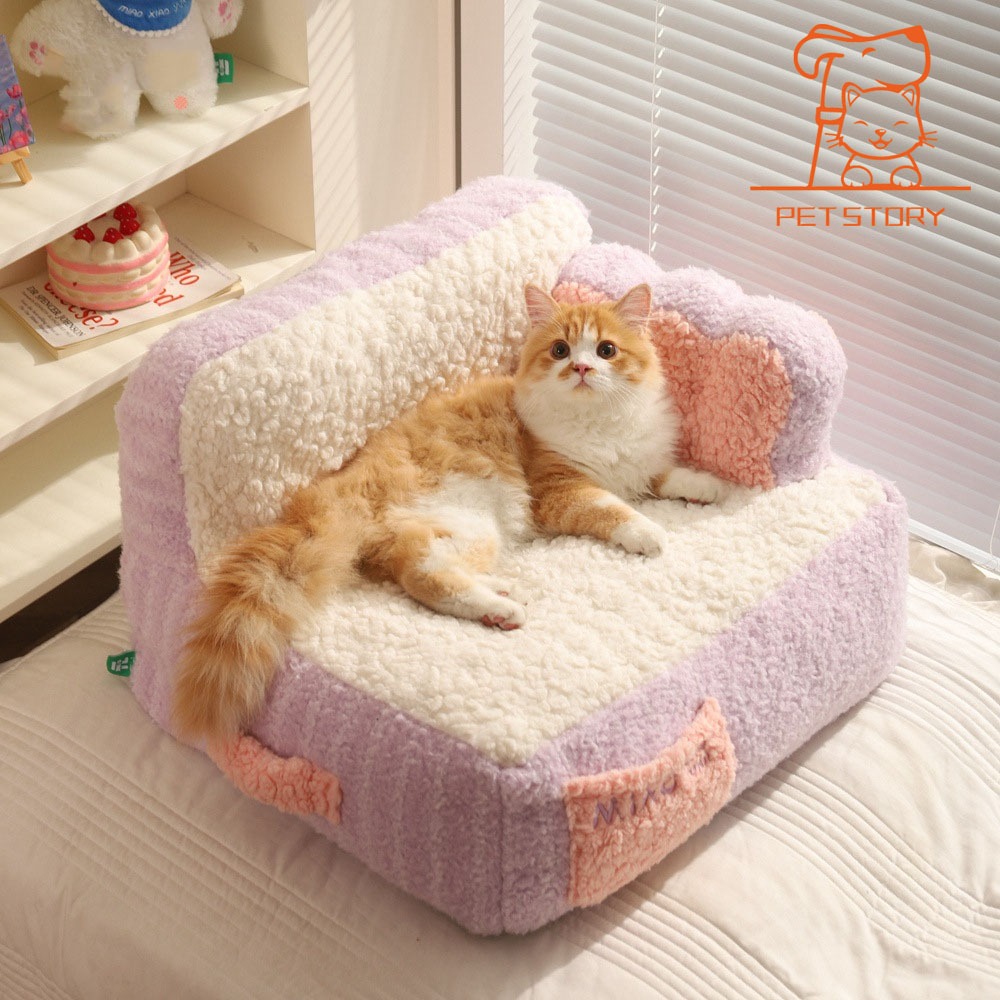 Cake Pet Sofa Cat Nest Cat Winter Warm Removable Washable Small
