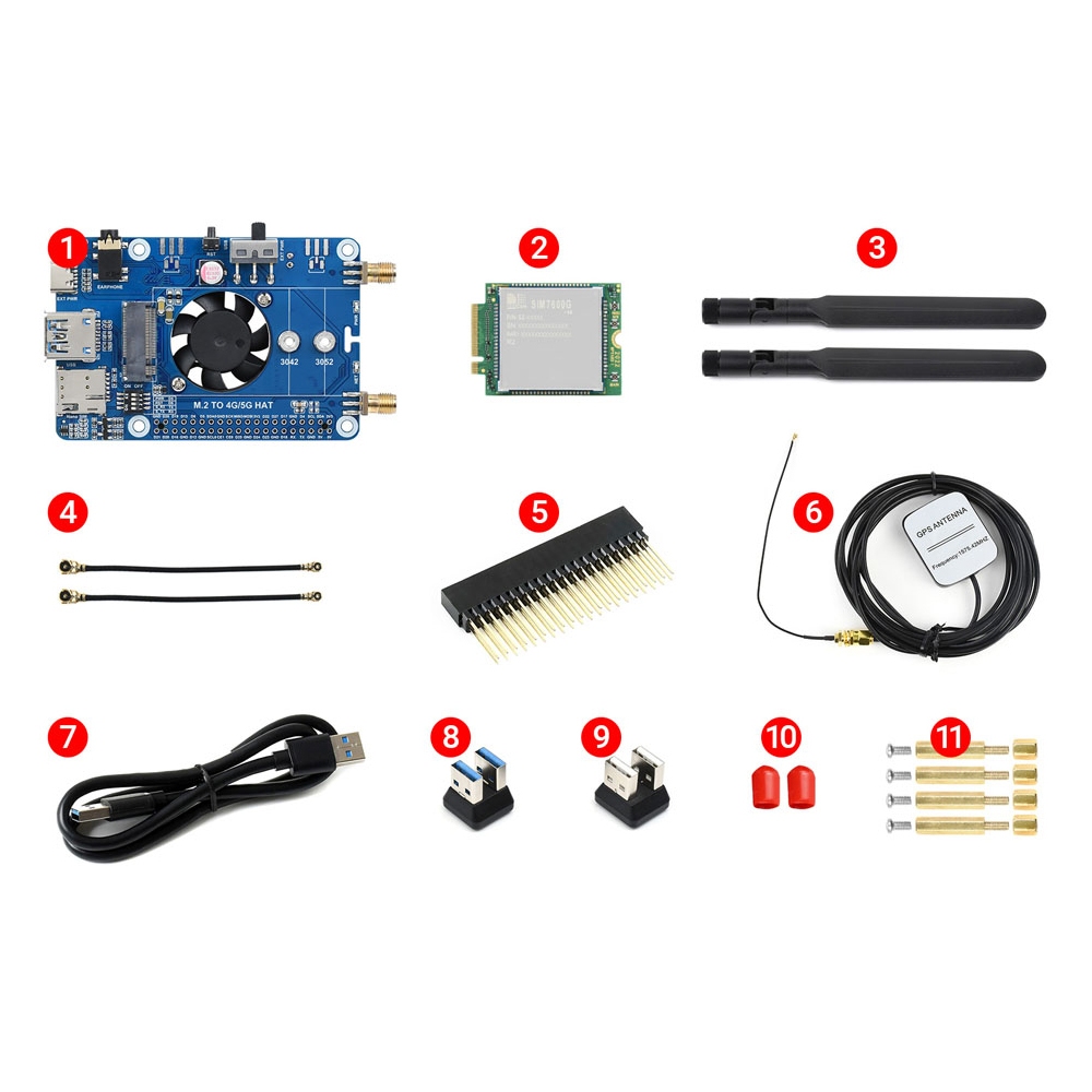 4G LTE SMS GPS GNSS Module HAT Expansion Board Breakout Shield Starter ...