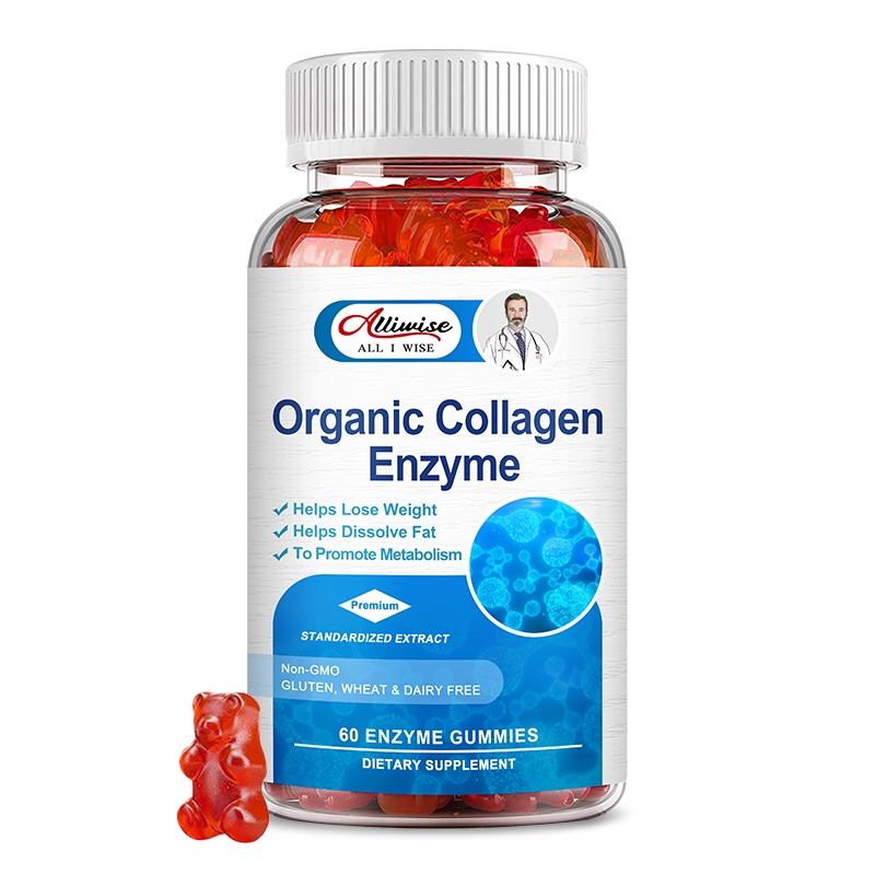 Alliwise Collagen & Enzyme Gummies Delay Skin Aging, Firm Skin, Promote