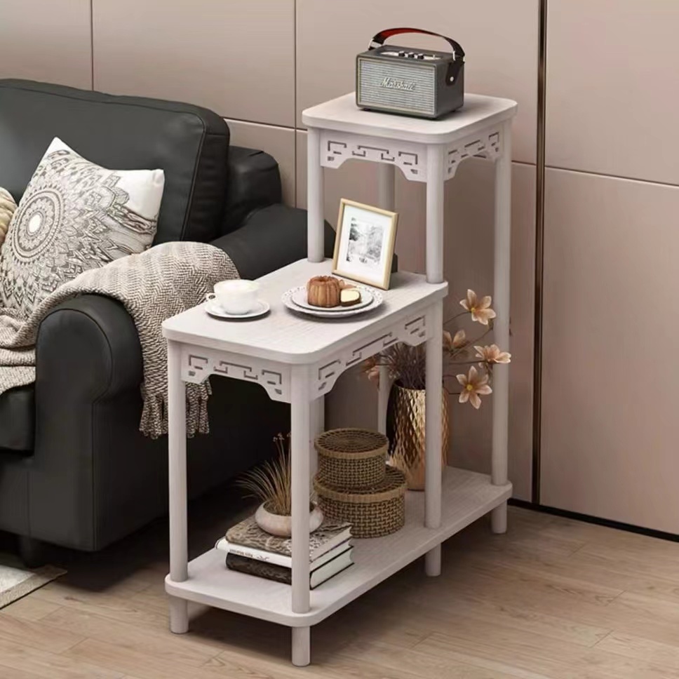 Sofa Side Table Trolley Movable Small Coffee Table with Wheels Storage ...