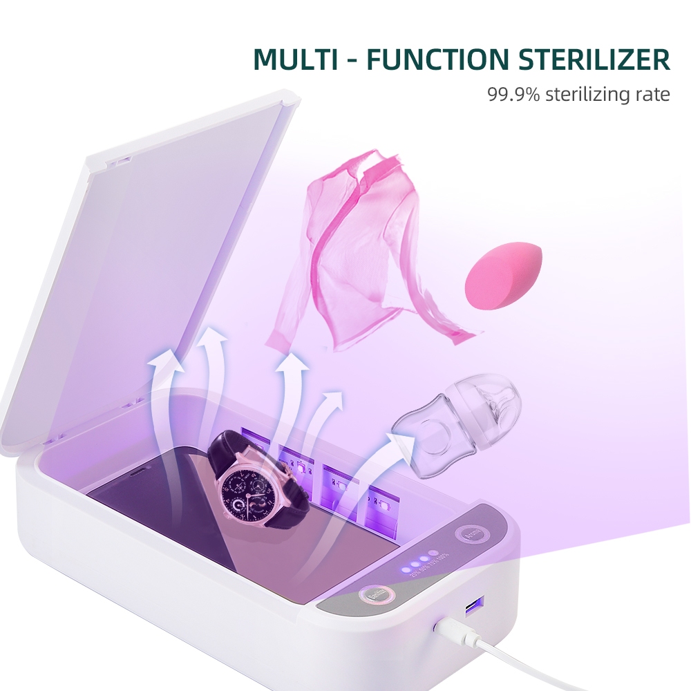 99% Kill Germs UV Sterilizer Box For Mask Phone Keys Jewelry ...