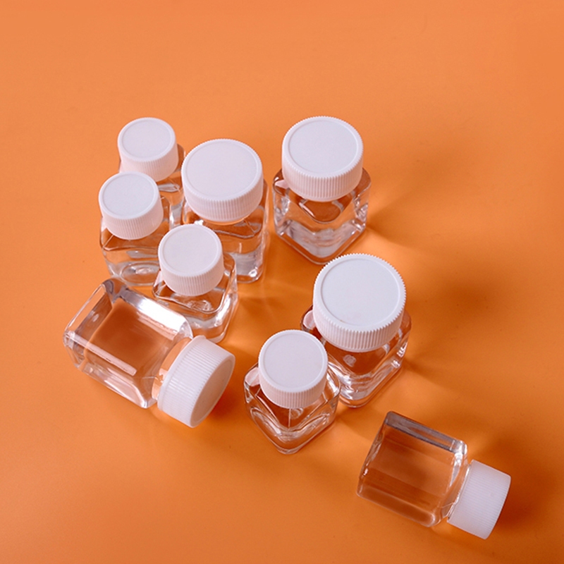 Square vial Small medicine vial Clear plastic vial Dispenser vial ...