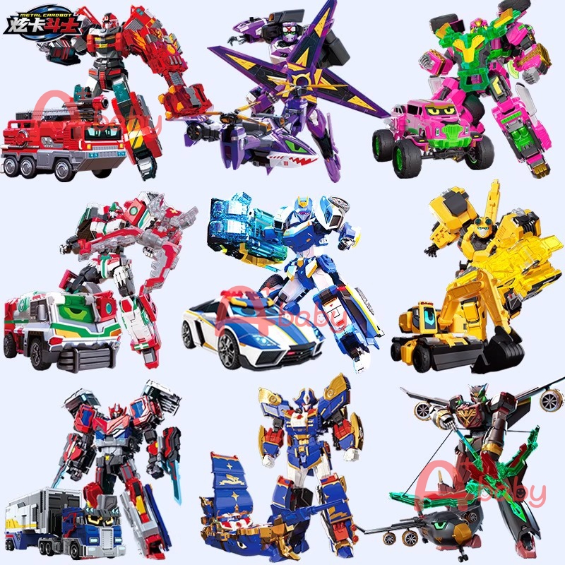 thumbnail image 2 of Metal Cardbot WILD GUARDY Transformation Robot Sports Car Action Figure Toy 2023 2 of 11