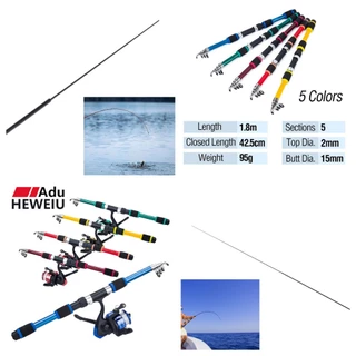 Outdoor Sports Long Fishing Rod 56cm 2 intervals Tips Solid and Hollow  Carbon Long Rod Accessories