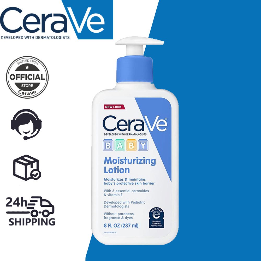 Cerave Baby Moisturizing Lotion Gentle Baby Skin Care with Hyaluronic
