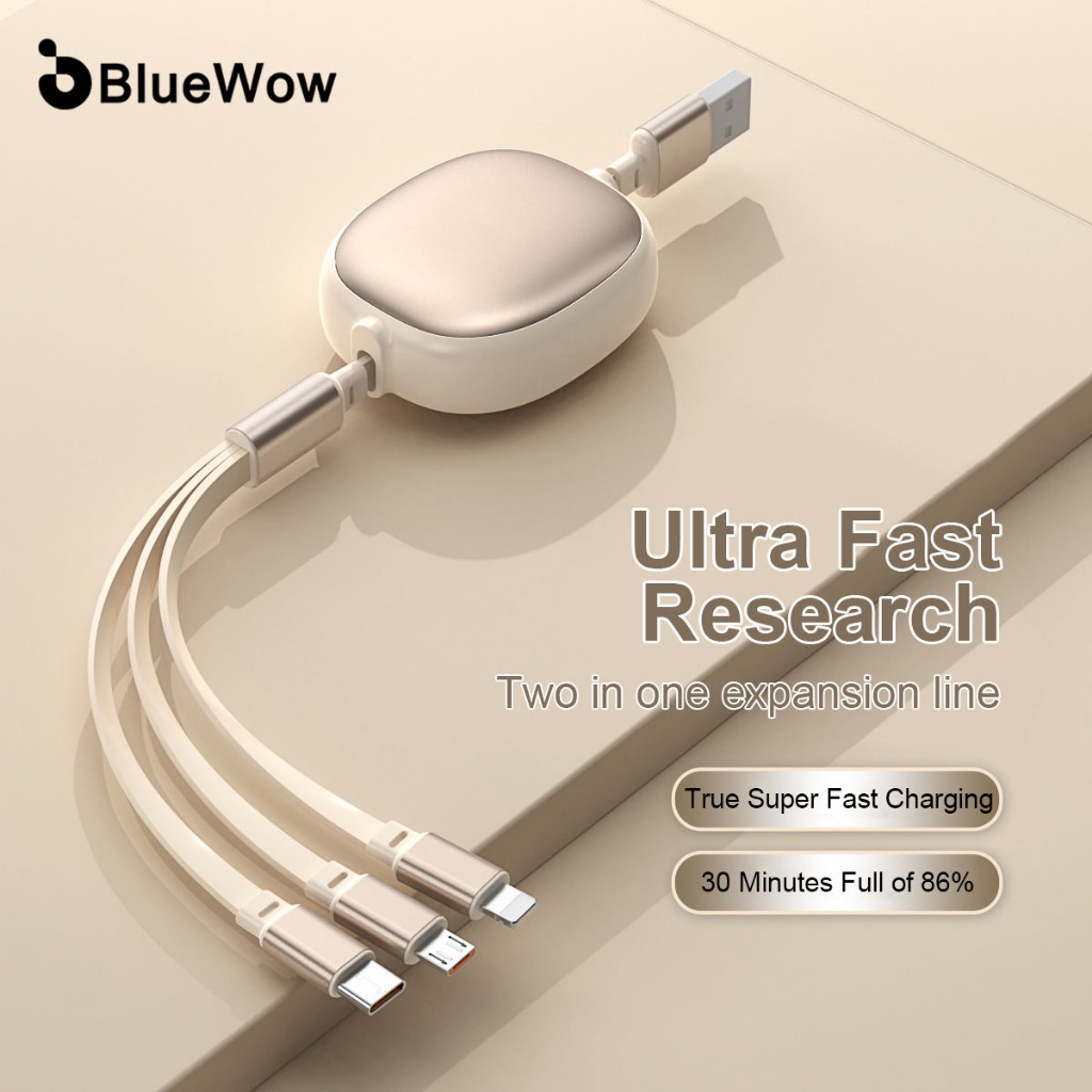 3 in 1 Data Cable, 1.2M Digital Display Data Cable, Fast Charging Cable ...