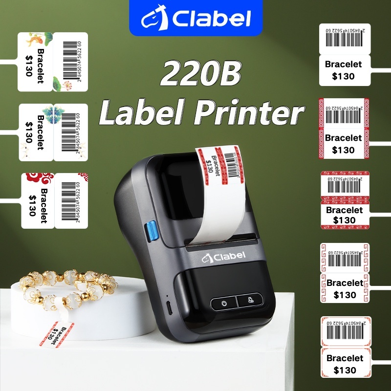 CLABEL 220B Portable Handheld Price Label Printer Can Print Food Labels