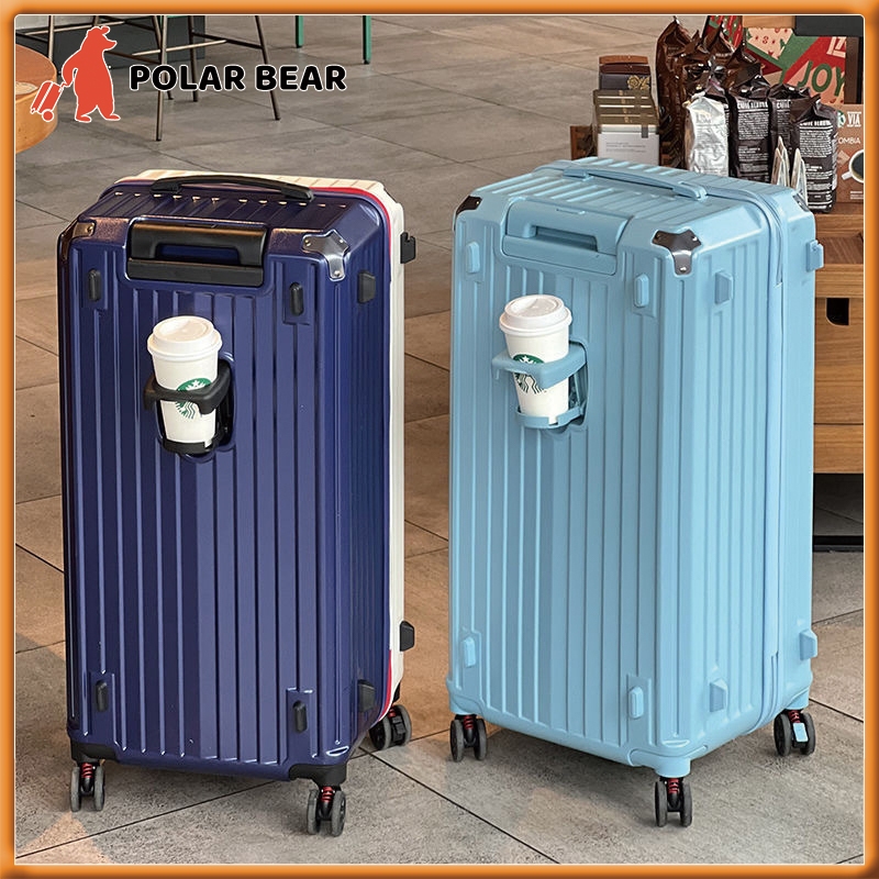 【5 Wheel】 Cup Holder Suitcase 20/26/ Inch Luggage Travel Bag Large Capacity  TSA Password Lock Suitcase