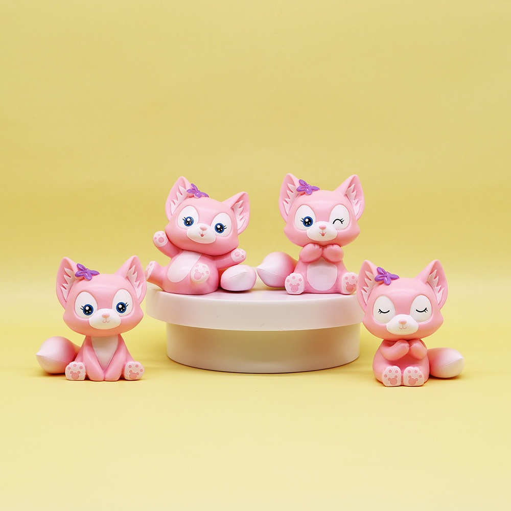 4Pcs/Set 7cm Disney Anime Cartoon LinaBell Figure Cute Kawaii Fox Lina ...