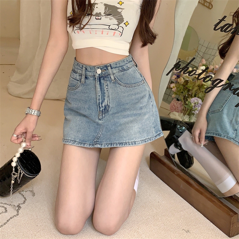 High waisted jean skirt 6xl best sale