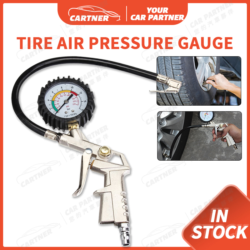 Cartner Premium Car Tire Air Pressure Inflator Gauge with indicator