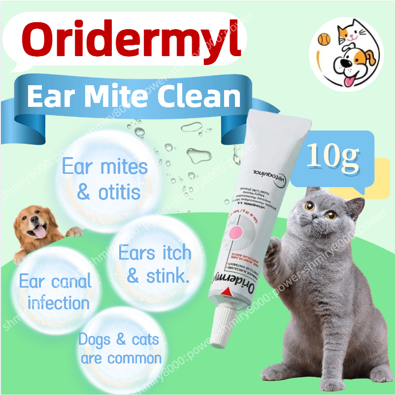 Picture of Oridermyl 10g Ear Ointment Infection Mites Drop Cat Dog Pet Anti ...