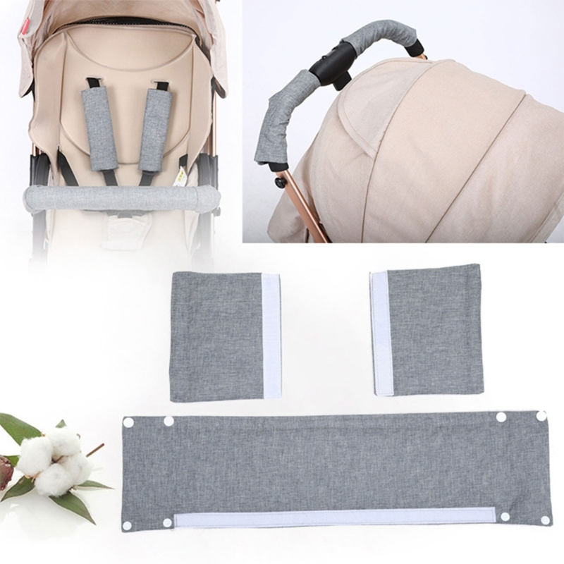 Universal Stroller Handlebar Cover Snap Closure Stroller Armrest Sleeve 