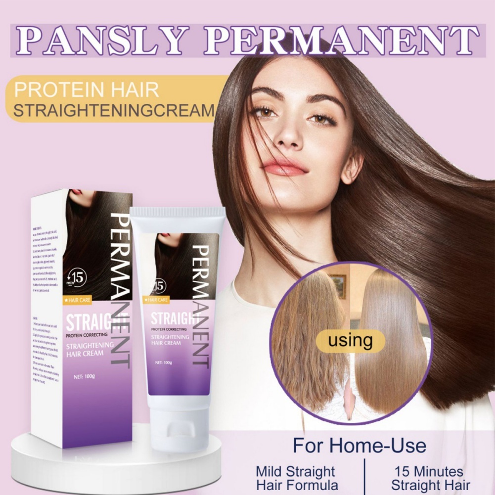 Keratin Straightening Cream Smooth Reduce Hair Rashness Hair Straightening Cream 100g Shopee