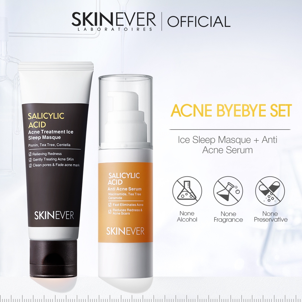 SKINEVER Acne Skincare Set Salicylic Acid Ice acne removal Sleep Masque