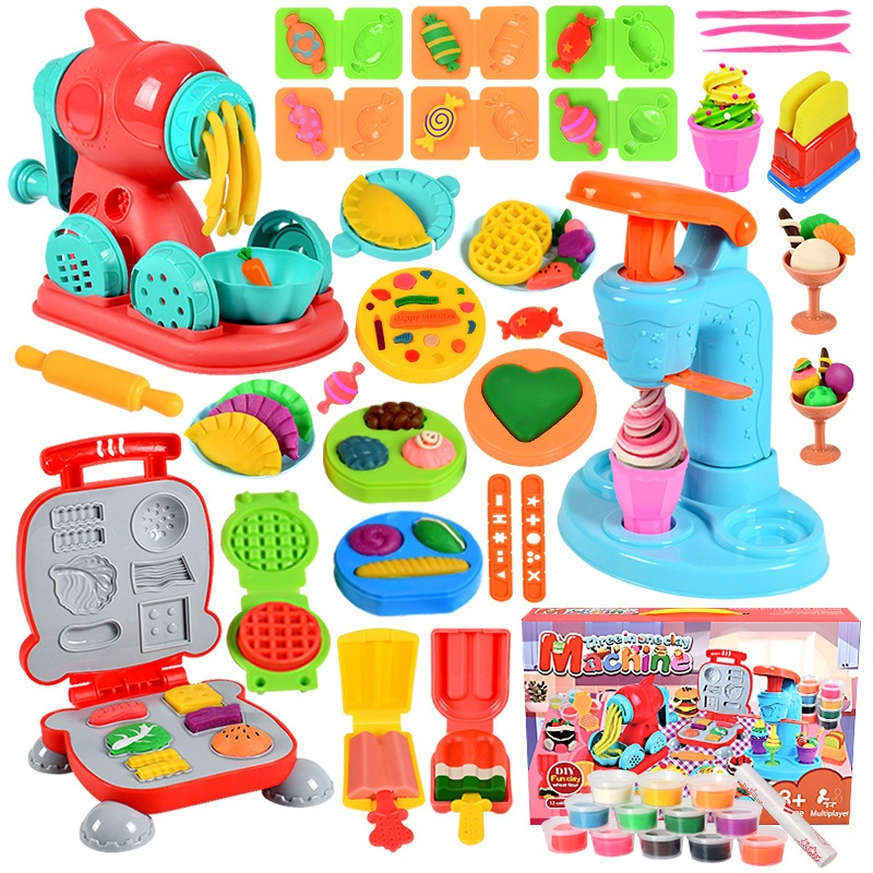 3D Color Clay Toy Dough Set Ice cream Double Twister Playdoh Play Doh ...