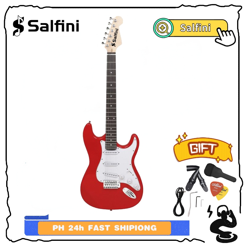 （PH Ready Stock 24h Shipping）Salfini 39inch Electric Guitar Set High