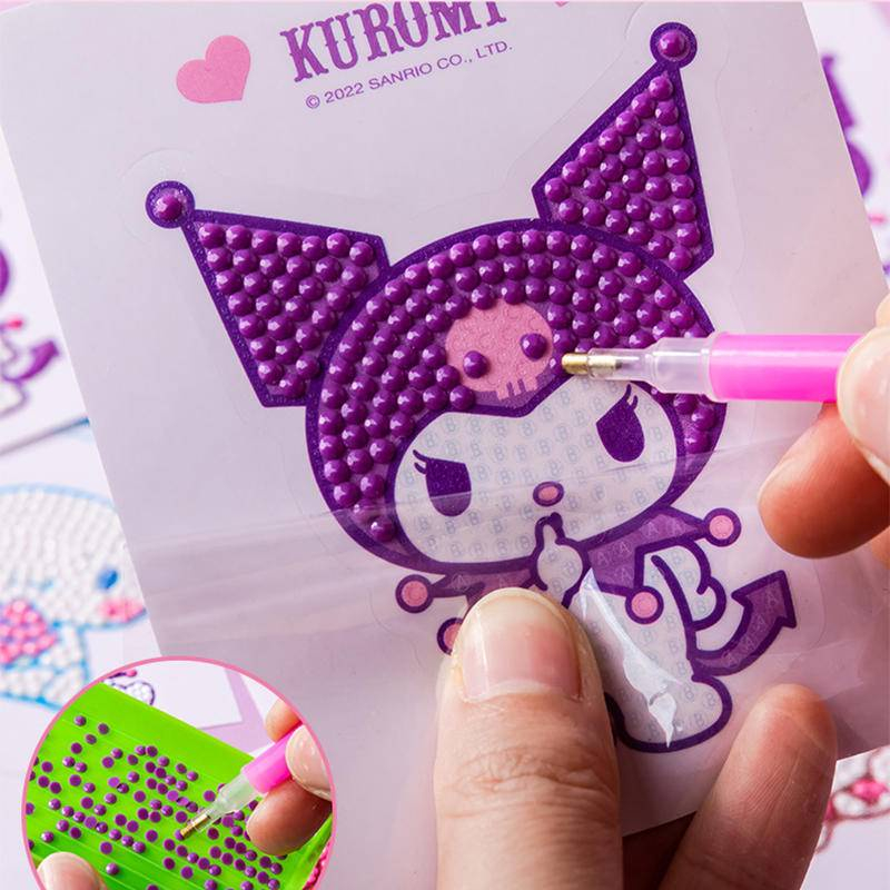 Sanrio&iigen cartoon character dot diamond sticker kids cartoon sticker ...