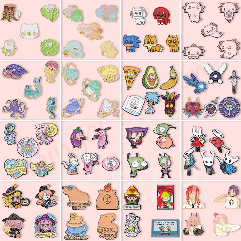 4-6pcs/set Cartoon Game Character Enamel Pins Set Knights Zelda ...