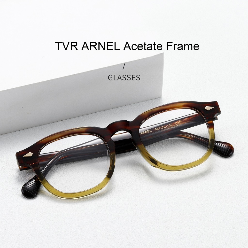TVR ARNEL Acetate Spectacle Frame Vintage Square Optical Glasses Frame ...