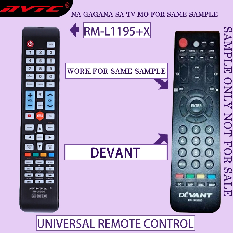 Remote Control For Devant TV Remote 100% Universal Smart tv Remote Na ...
