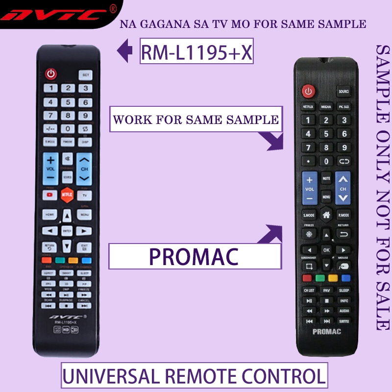 Remote Control For PROMAC TV Remote 100 Universal Smart tv Remote Na
