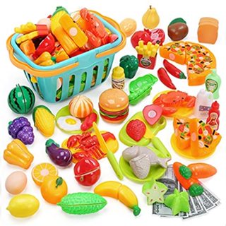 21pcs Kids' Pretend Play Food Cutting Set, Including Fruit