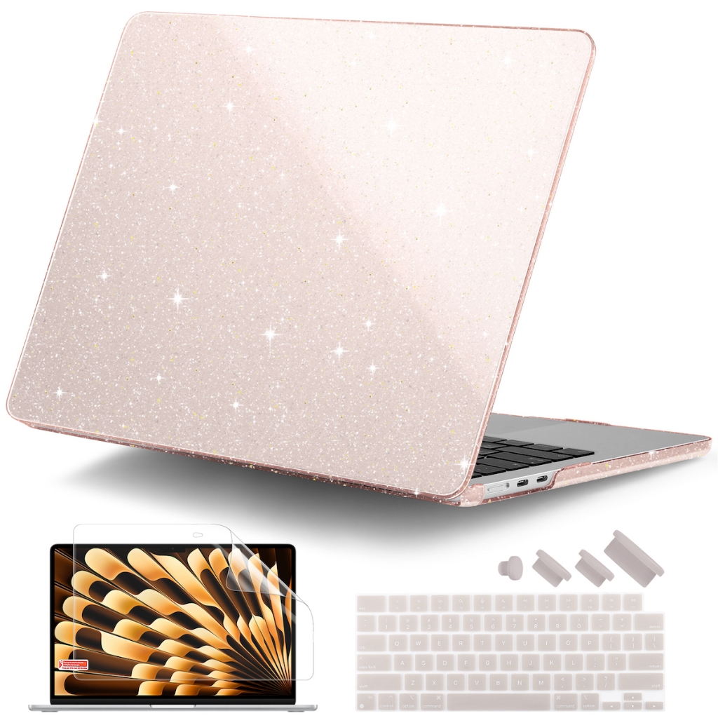 Shining Crystal M4 M3 M2 M1 Case for MacBook Air Pro 13 14 15 16 inch A3240  A3401 A3186 A3113 A3114 A3112 A2918 A3241 A2337 A2338 A2681 Clear Bling