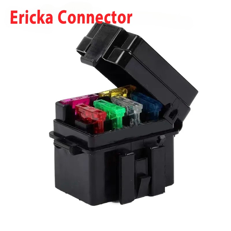 1 Set 4 Way Black Standard Automotive Circuit Controller Box Medium ...